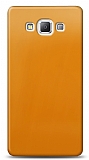Dafoni Samsung Galaxy A7 Metalik Parlak Görünümlü Sarı Telefon Kaplama