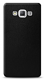 Dafoni Samsung Galaxy A7 Siyah Deri Görünümlü Telefon Kaplama