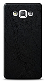 Dafoni Samsung Galaxy A7 Siyah Electro Deri Görünümlü Telefon Kaplama