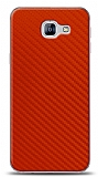 Dafoni Samsung Galaxy A8 2016 Kırmızı Karbon Görünümlü Telefon Kaplama