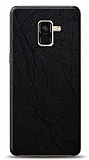 Dafoni Samsung Galaxy A8 2018 Siyah Electro Deri Görünümlü Telefon Kaplama