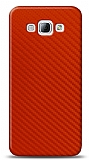 Dafoni Samsung Galaxy A8 Kırmızı Karbon Görünümlü Telefon Kaplama