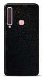 Dafoni Samsung Galaxy A9 2018 Siyah Parlak Simli Telefon Kaplama