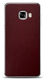 Dafoni Samsung Galaxy C5 Bordo Deri Görünümlü Telefon Kaplama
