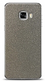 Dafoni Samsung Galaxy C5 Silver Parlak Simli Telefon Kaplama