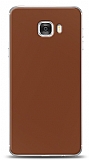 Dafoni Samsung Galaxy C7 Mat Kahverengi Telefon Kaplama