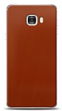 Dafoni Samsung Galaxy C7 Metalik Parlak Görünümlü Kırmızı Telefon Kaplama