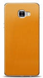 Dafoni Samsung Galaxy C7 Pro Metalik Parlak Görünümlü Sarı Telefon Kaplama