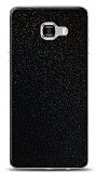 Dafoni Samsung Galaxy C7 Pro Siyah Parlak Simli Telefon Kaplama