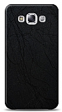 Dafoni Samsung Galaxy E5 Siyah Electro Deri Görünümlü Telefon Kaplama