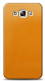 Dafoni Samsung Galaxy E7 Metalik Parlak Görünümlü Sarı Telefon Kaplama