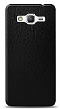 Dafoni Samsung Galaxy Grand Prime / Plus Siyah Deri Görünümlü Telefon Kaplama