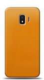 Dafoni Samsung Galaxy J2 Core J260F Metalik Parlak Görünümlü Sarı Telefon Kaplama