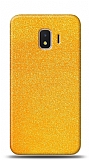 Dafoni Samsung Galaxy J2 Core J260F Sarı Parlak Simli Telefon Kaplama