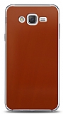 Dafoni Samsung Galaxy J2 Metalik Parlak Görünümlü Kırmızı Telefon Kaplama