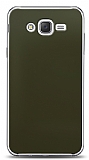 Dafoni Samsung Galaxy J2 Metalik Parlak Görünümlü Koyu Yeşil Telefon Kaplama
