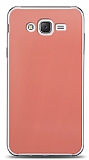 Dafoni Samsung Galaxy J2 Metalik Parlak Görünümlü Pembe Telefon Kaplama