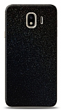 Dafoni Samsung Galaxy J4 Siyah Parlak Simli Telefon Kaplama