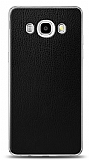 Dafoni Samsung Galaxy J5 2016 Siyah Deri Görünümlü Telefon Kaplama