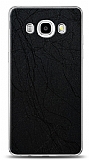 Dafoni Samsung Galaxy J5 2016 Siyah Electro Deri Görünümlü Telefon Kaplama