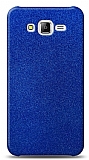 Dafoni Samsung Galaxy J5 Mavi Parlak Simli Telefon Kaplama