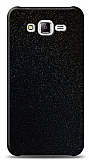 Dafoni Samsung Galaxy J5 Siyah Parlak Simli Telefon Kaplama