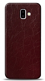 Dafoni Samsung Galaxy J6 Plus Bordo Electro Deri Grnml Telefon Kaplama