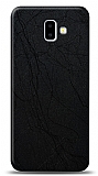 Dafoni Samsung Galaxy J6 Plus Siyah Electro Deri Görünümlü Telefon Kaplama