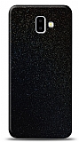 Dafoni Samsung Galaxy J6 Plus Siyah Parlak Simli Telefon Kaplama