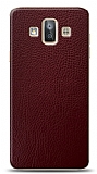 Dafoni Samsung Galaxy J7 Duo Bordo Deri Görünümlü Telefon Kaplama