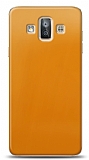 Dafoni Samsung Galaxy J7 Duo Metalik Parlak Görünümlü Sarı Telefon Kaplama