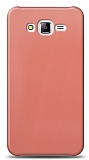 Dafoni Samsung Galaxy J7 / Galaxy J7 Core Metalik Parlak Görünümlü Pembe Telefon Kaplama