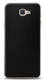 Dafoni Samsung Galaxy J7 Prime / J7 Prime 2 Siyah Deri Görünümlü Telefon Kaplama