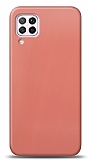 Dafoni Samsung Galaxy M12 Metalik Parlak Görünümlü Pembe Telefon Kaplama