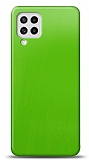 Dafoni Samsung Galaxy M22 Metalik Parlak Görünümlü Yeşil Telefon Kaplama