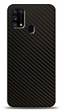 Dafoni Samsung Galaxy M31s Karbon Görünümlü Telefon Kaplama