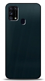 Dafoni Samsung Galaxy M31s Metalik Parlak Görünümlü Mavi Telefon Kaplama
