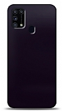 Dafoni Samsung Galaxy M31s Metalik Parlak Görünümlü Mor Telefon Kaplama