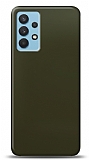 Dafoni Samsung Galaxy M32 5G Metalik Parlak Grnml Koyu Yeil Telefon Kaplama