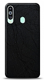 Dafoni Samsung Galaxy M40 Siyah Electro Deri Görünümlü Telefon Kaplama