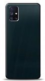 Dafoni Samsung Galaxy M51 Metalik Parlak Görünümlü Mavi Telefon Kaplama