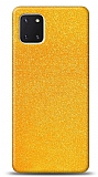 Dafoni Samsung Galaxy Note 10 Lite Sarı Parlak Simli Telefon Kaplama