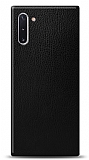 Dafoni Samsung Galaxy Note 10 Siyah Deri Görünümlü Telefon Kaplama
