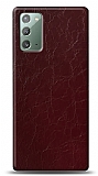Dafoni Samsung Galaxy Note 20 Bordo Electro Deri Grnml Telefon Kaplama