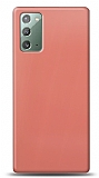 Dafoni Samsung Galaxy Note 20 Metalik Parlak Görünümlü Pembe Telefon Kaplama