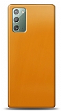 Dafoni Samsung Galaxy Note 20 Metalik Parlak Görünümlü Sarı Telefon Kaplama