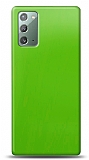 Dafoni Samsung Galaxy Note 20 Metalik Parlak Görünümlü Yeşil Telefon Kaplama