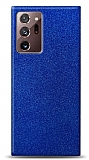 Dafoni Samsung Galaxy Note 20 Ultra Mavi Parlak Simli Telefon Kaplama