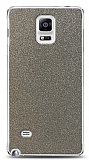 Dafoni Samsung Galaxy Note 4 Silver Parlak Simli Telefon Kaplama
