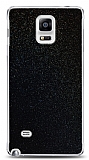 Dafoni Samsung Galaxy Note 4 Siyah Parlak Simli Telefon Kaplama